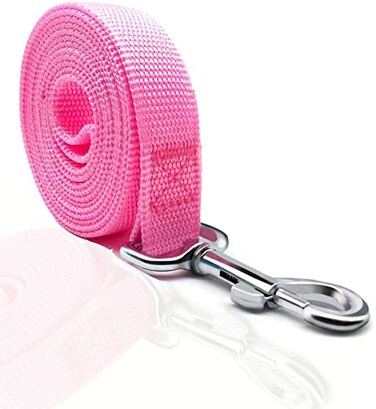 TAIAN 5 FT Strong Dog Leash Nylon Dog Leashes for Small Medium Large Dogs Pink