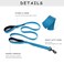 Waggin Tails Wagtime Club Double Handle Dog Leash 6ft Long Heavy Duty Dog Leash with Paded Traffic Handles for Extral Control and Training Dual Handles Leads Large Medium Small Dogs Bright Blue