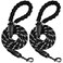 BARKBAY Dog Leashes for Large Dogs Heavy Duty Dog Leash 2 Pack 5 FT with Comfortable Padded Handle Highly Reflective Threads for Medium Large Dogs Walking Training Running 5FT12BlackBlack