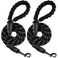 BARKBAY Dog Leashes for Large Dogs Heavy Duty Dog Leash 2 Pack 5 FT with Comfortable Padded Handle Highly Reflective Threads for Medium Large Dogs Walking Training Running 5FT12BlackBlack