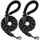 BARKBAY Dog Leashes for Large Dogs Heavy Duty Dog Leash 2 Pack 5 FT with Comfortable Padded Handle Highly Reflective Threads for Medium Large Dogs Walking Training Running 5FT12BlackBlack