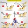 La La Creation Core Multifuctional Reflective Dog Leash with Snap Hook Adjustable Hands Free Walking Training Running Leash Blue L