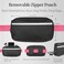 iYoShop Hands Free Dog Leash with Zipper Pouch Dual Padded Handles and Durable Bungee for Walking Jogging and Running Your Dog Medium 825 lbs Pink