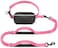 iYoShop Hands Free Dog Leash with Zipper Pouch Dual Padded Handles and Durable Bungee for Walking Jogging and Running Your Dog Medium 825 lbs Pink