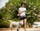 Squishy Face Studio Hands Free Dog Leash Belt MediumLarge Neon Pink