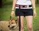 Squishy Face Studio Hands Free Dog Leash Belt MediumLarge Neon Pink