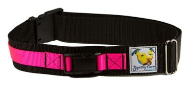 Squishy Face Studio Hands Free Dog Leash Belt MediumLarge Neon Pink