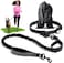 SparklyPets Hands Free Dog Leash with Reflective Stitches Waist Leash for Dog Walking Hiking Training Jogging Canicross Running for Medium Large Breeds