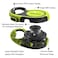 JOYPAWS 360 TangleFree Heavy Duty Retractable Dog Leash with AntiSlip Handle 16 ft Reflective Strong Nylon Tape for Large Dog or Cat up to 110 lbs OneHanded Brake Pause Lock Green Large