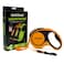 JOYPAWS 360 TangleFree Heavy Duty Retractable Dog Leash with AntiSlip Handle 16 ft Reflective Strong Nylon Tape for Large Dog or Cat up to 110 lbs OneHanded Brake Pause Lock Orange Large