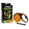 JOYPAWS 360 TangleFree Heavy Duty Retractable Dog Leash with AntiSlip Handle 16 ft Reflective Strong Nylon Tape for Large Dog or Cat up to 110 lbs OneHanded Brake Pause Lock Orange Large