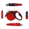 Beastron Upgraded Retractable Dog Leash 16 Extra Long TangleFree Reflective Nylon Small to Medium Dogs up to 110lbs Waste Bags and Dispenser Included Red