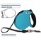 CROWN PAWS 16ft Retractable Dog Leash for Large Breed Dogs up to 110 lbs with a Detachable Chew Proof Extender Wire Ropes Blue L