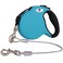 CROWN PAWS 16ft Retractable Dog Leash for Large Breed Dogs up to 110 lbs with a Detachable Chew Proof Extender Wire Ropes Blue L