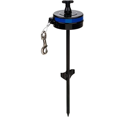 Lixit Bracket Mount and Stake Retractable Leash Tie Outs for Dogs Stake Medium