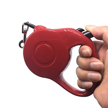 Niubow Retractable Dog Leash with Nylon Ribbon Lead for Small Medium Breeds Durable No Tangle 10feet Long Supports up to 25Pound Small Red