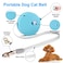 CUGBCUG Retractable Dog Leash for Small Dogs Cats up to 11lbs with 65ft AntiPull Strong Nylon Tape Hands Free Mini and Portable Walking Leash with Wrist Strap OneHand Brake Blue Round