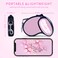 Slognny Retractable Dog LeashStrong Nylon TapeOneHanded One Button Lock for Small Medium Dogs and Cats16ft Pet Walking Leash with 360TangleFree DesignAntiSlip HandleGift Package Pink