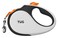 TUG 360 TangleFree Retractable Dog Leash with AntiSlip Handle 16 ft Strong Nylon Tape OneHanded Brake Pause Lock Large WhiteOrange