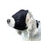 DELIFUR Dog Muzzle Pet Eye Cover Dog Blindfold Thunder Cap for Dogs Eye Mask Nylon Shading for Grooming Anti Car Sickness Adjustable Regular S