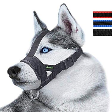 Lepark Head Strap Dog Muzzle Prevent from Taking Off by Paws for SmallMedium and Large DogsXXLBlack