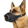 LUCKYPAW Soft Muzzle for Small Medium Sized Dogs Dog Muzzle to Prevent Biting Chewing Adjustable Breathable Mouth Guard for Grooming Walking TrainingBlack S