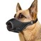 LUCKYPAW Soft Muzzle for Small Medium Sized Dogs Dog Muzzle to Prevent Biting Chewing Adjustable Breathable Mouth Guard for Grooming Walking TrainingBlack S