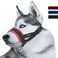 Lepark Nylon Dog Muzzle for SmallMediumLarge Dogs Prevent from BitingBarking and ChewingAdjustable LoopXLRed