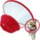 Bolbove Pet Plastic Clear Cone Recovery ECollar with Dots Design Soft Edge for Small Dogs Cats Medium Red
