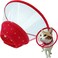 Bolbove Pet Plastic Clear Cone Recovery ECollar with Dots Design Soft Edge for Small Dogs Cats Medium Red