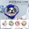 SUNFURA Dog Cone Soft Cone for Dogs to Stop Licking Pet ECollar Alternative After Surgery Adjustable Pet Recovery Collar for Wound Healing Blue Small