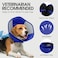 SUNFURA Dog Cone Soft Cone for Dogs to Stop Licking Pet ECollar Alternative After Surgery Adjustable Pet Recovery Collar for Wound Healing Blue Small