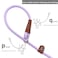 BTINESFUL 5ft 6ft 7ft Slip Lead Dog Leash 14 Nylon Rope Dog Training Leash for Small Medium Dogs Outdoor NoPull Walking Behavior Training Purple 14 7 FT