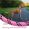 Codepets Nylon Dog Leash 6FT 10FT 20FT 30FT Diameter 25 Inch with Comfortable Silicone Handle Highly Reflective No Tangle for Medium Large Dogs Outside Walking Camping Backyard Pink 20FT