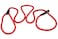 Dogs My Love Nylon Rope Slip Dog Lead Collar and Leash British Style 4ft Long Medium 38 8mm Red