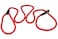 Dogs My Love Nylon Rope Slip Dog Lead Collar and Leash British Style 4ft Long Medium 38 8mm Red