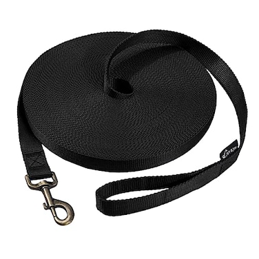 Hi Kiss HIKISS Long Dog Leash Obedience Recall Training Agility Lead with Thickening Material for Large Dog 15ft 20ft 30ft 50ft 100ft Training Leash Black 50ft