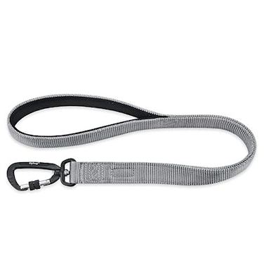 Hyhug Pets 24 Inches Heavy Duty Short Leash with Comfortable Handle and Lightweight Aviation Aluminium Clip Lead for Large Medium Dogs Daily Walking and Training 24 Inches Sleet Gray