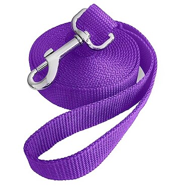jeckpat Jeckpat 10ft Purple Dog Leashes Obedience Recall Training Agility Strong Traditional Style Extra Long Leads for Large Medium Small Dogs Great for ParksFetchBackyard Camping10FT Purple