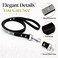 JWPC Bling Rhinestone Dog Leash 4 ft Long 58 Wide Dog Leash for Medium Small DogsCats Training Walking and RunningBlack