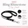 JWPC Bling Rhinestone Dog Leash 4 ft Long 58 Wide Dog Leash for Medium Small DogsCats Training Walking and RunningBlack