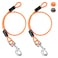 Libbipaw Chew Proof Dog Leash Extender 24 Wire Rope Extension for Small Medium Large Dogs Walking Training Puppies Dual 2Dog Leash Metal Cable Lead for Collar Harness Orange