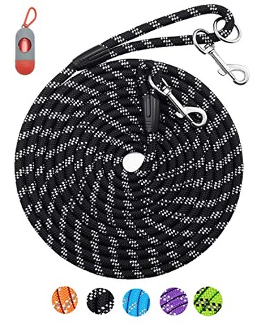 Lanwandeng Long Dog Leash for Training 10FT16FT30FT50FT100FT Reflective Heavy Duty for Large Medium Small Dogs Walking Playing Camping Yard
