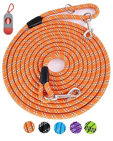 Lanwandeng Long Dog Leash for Training 10FT16FT20FT30FT50FT100FT Reflective Tie Out Heavy Duty Dog Lead for Large Medium Small Dogs Outside Walking Playing Camping Yard