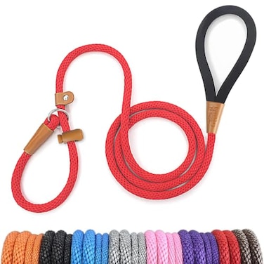 Lynxking lynxking Dog Leash Slip Lead 5 6 8 FT Dog Training Leash Strong Heavy Duty Braided No Pull Training Lead Leashes for Large Dogs
