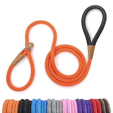 Lynxking lynxking Dog Leash Slip Lead 5 6 8 FT Dog Training Leash Strong Heavy Duty Braided No Pull Training Lead Leashes for Small Medium Large Dogs