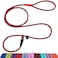 MayPaw Rope Dog Leash Slip Lead 5 Ft PetPuppy Training Leash 14 Thin Nylon Adjustable Pet Collar Lead for Small and XSmall Dogs 5ft14 red
