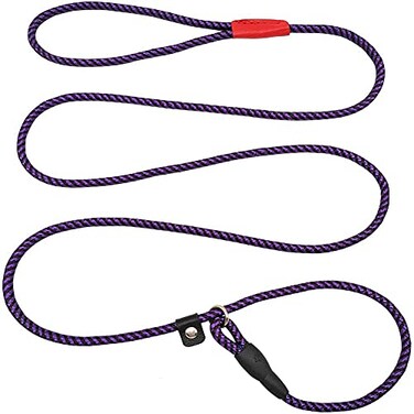 MayPaw Slip Lead Dog Leash 5 Ft PetPuppy Training Leash 14 Thin Nylon Rope Adjustable Pet Collar Lead for Small and XSmall Dogs 14 x 5ft Purple