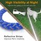 Mycicy 234610 Foot Reflective Dog Leash Heavy Duty Strong Nylon Rope Braided for Large Medium Small Dogs Walking Training Leads Blue 6ft 12