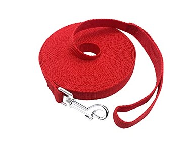 PETGOGO 15ft 20ft 30ft 40ft 50ft Long DogPuppy Lead Obedience Recall Training Dog Leashes for Small Medium Dogs Camping Training Play or Backyard 15 FT Red